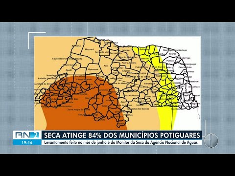 RNTV2 - 18/7/2025 - Seca atinge 84% dos municípios potiguares, principalmente no Serido e Alto Oeste