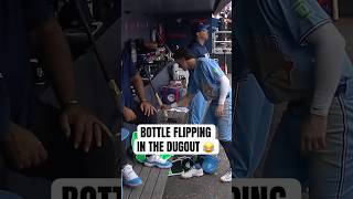 Ernie Clement was bottle flipping in the dugout ???????? #MLB #Toronto #BlueJays
