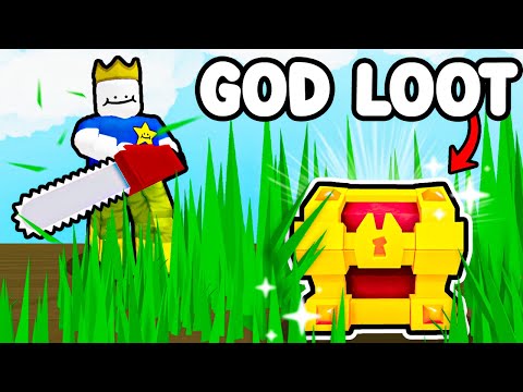 finding INFINITE LOOT in Roblox cut grass...
