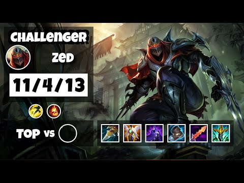 Zed vs Lee Sin 11.11 Top Lane S11 Challenger Gameplay (11/4/13) - TURKISH