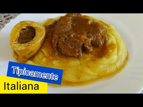Ossobuco com polenta Cremosa,Angu