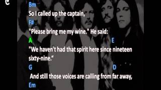 Download lagu CHORDS AND LYRICS FOR THE EAGLES - HOTEL CALIFORNIA mp3