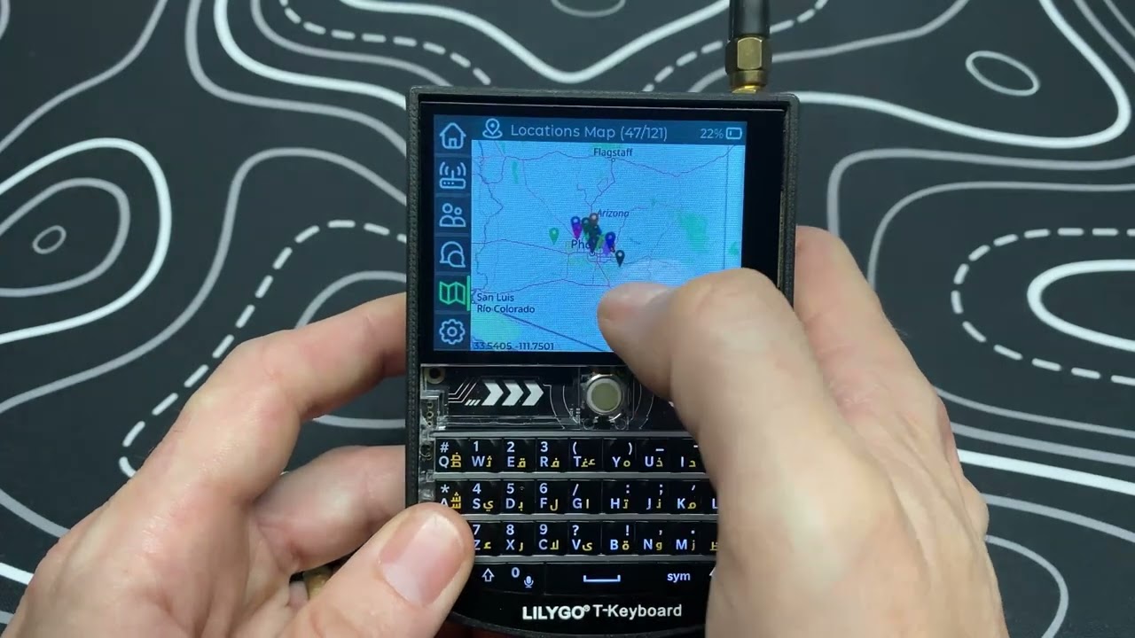 Meshtastic UI on Lilygo TDeck