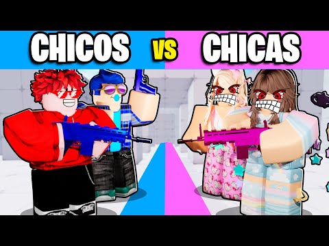 CHICOS vs CHICAS en RIVALS… (Roblox)