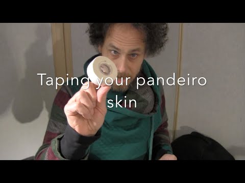 Taping a pandeiro skin - HP Percussion