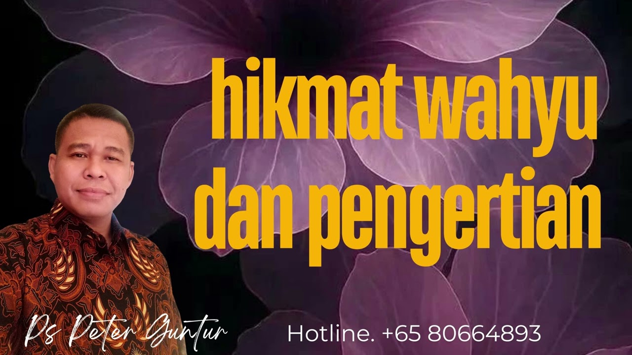 HIKMAT WAHYU DAN ENGERTIAN YANG MEMBUATMU BERHASIL   PETER GUNTUR
