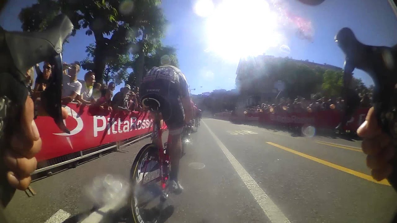 Giro d'Italia 2015 stage 17 sprint from the on board camera - YouTube