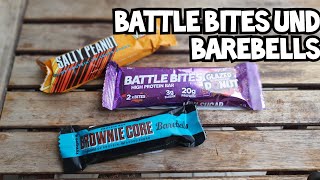 Barebells vegan, Brownie Core, und Battles Bites Glazed Donut Proteinriegel Review