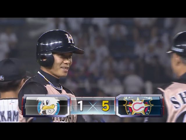 【7回裏】ファイターズ・中島卓が試合を決定付ける走者一掃のタイムリー!! 2017/6/30 M-F