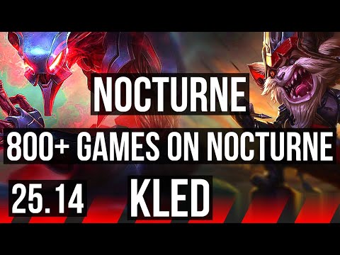 NOCTURNE vs KLED (TOP) | 800+ games | KR Challenger | 25.14