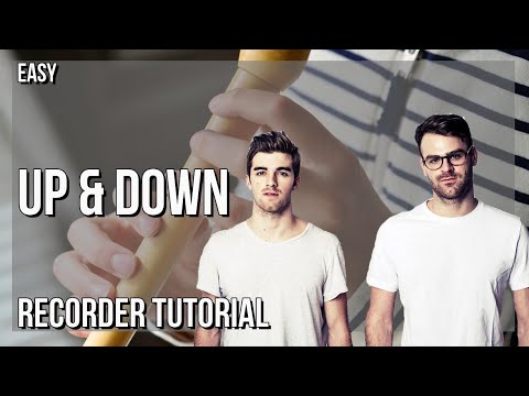 How to play Up & Down by The Chainsmokers & 347aidan on Recorder (Tutorial)