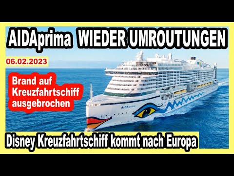 Brand auf Kreuzfahrtschiff ausgebrochen 🛳 AIDA routet wieder um - Disney Cruises - Kiel & mehr News🔴