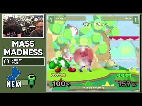 Mass Madness 40 SSBM - Kalvar (Sheik) vs. Guex (Yoshi) - Melee WQF