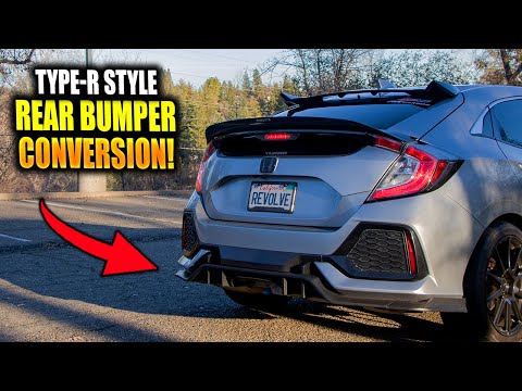 Installing a Type-R Style Rear Bumper Lip on my Honda Civic Hatchback! - (2017-2021 Civic Hatchback)