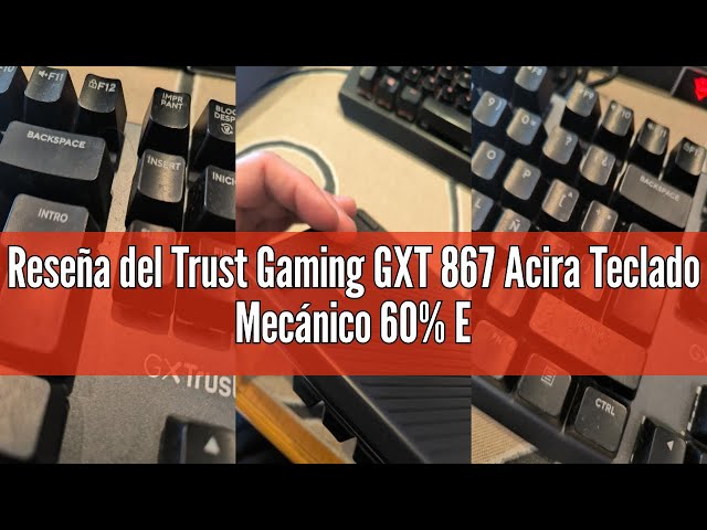 Vídeo relacionado con GXTrust 867 Acira Teclado Mecánico 60% Español QWERTY, Teclas de Doble Función, Iluminación RGB, Mini Teclado Gaming Compacto Programmable con Cable USB PC Portátil - Negro/Gris
