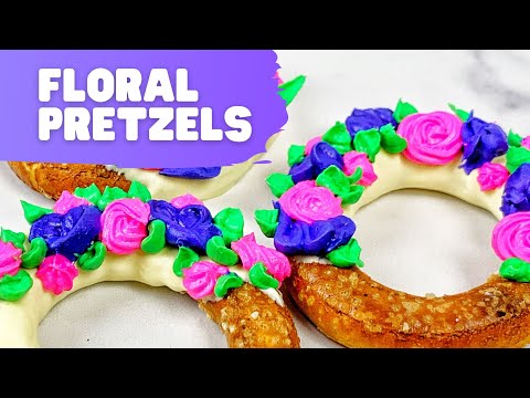 Floral Chocolate Covered Pretzels