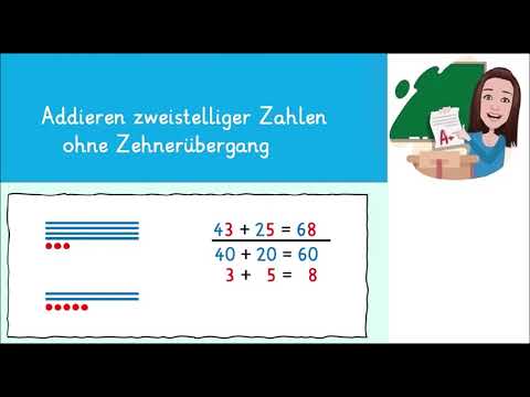 Lernvideo Addieren zweistelliger Zahlen ohne Zehnerübergang