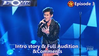 Sean Cavaliere sings Stitches (by Shawn Mendes) Full Audition &amp;Comments The Four 2018 Episode 3