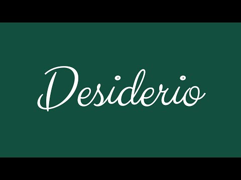 Learn how to Sign the Name Desiderio Stylishly in Cursive Writing