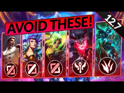 10 WORST Solo Queue Champions to AVOID in PATCH 12.7 - LoL Tier List Guide