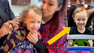 ASHER'S FIRST HAIR CUT!!