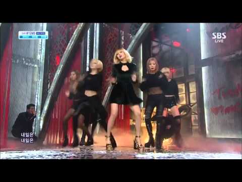 131103 Trouble Maker - Now - Inkigayo  - Hyuna & Hyunseung