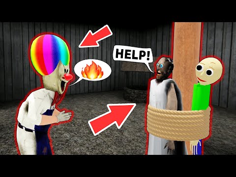 Ice Scream Clown vs Granny, Baldi, Spider Man - funny horror animation parody (part 17)