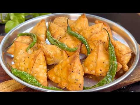 క్రిస్పీ క్రిస్పీ ఆలూసమోసా పిండి ఇలాకలిపిచెయ్యండి అచ్చంబయటతిన్నట్లే సూపరుంటాయి Aloo Samosa in Telugu