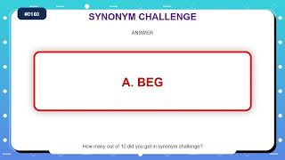 Synonym Challenge #0180 | Similar Words Quiz Practice
