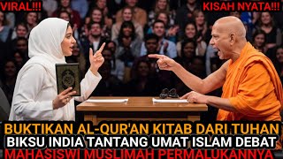 Download lagu VIRAL‼️Asking for proof of the truth of the Quran, an Indian monk was humiliated by a Muslim girl... mp3