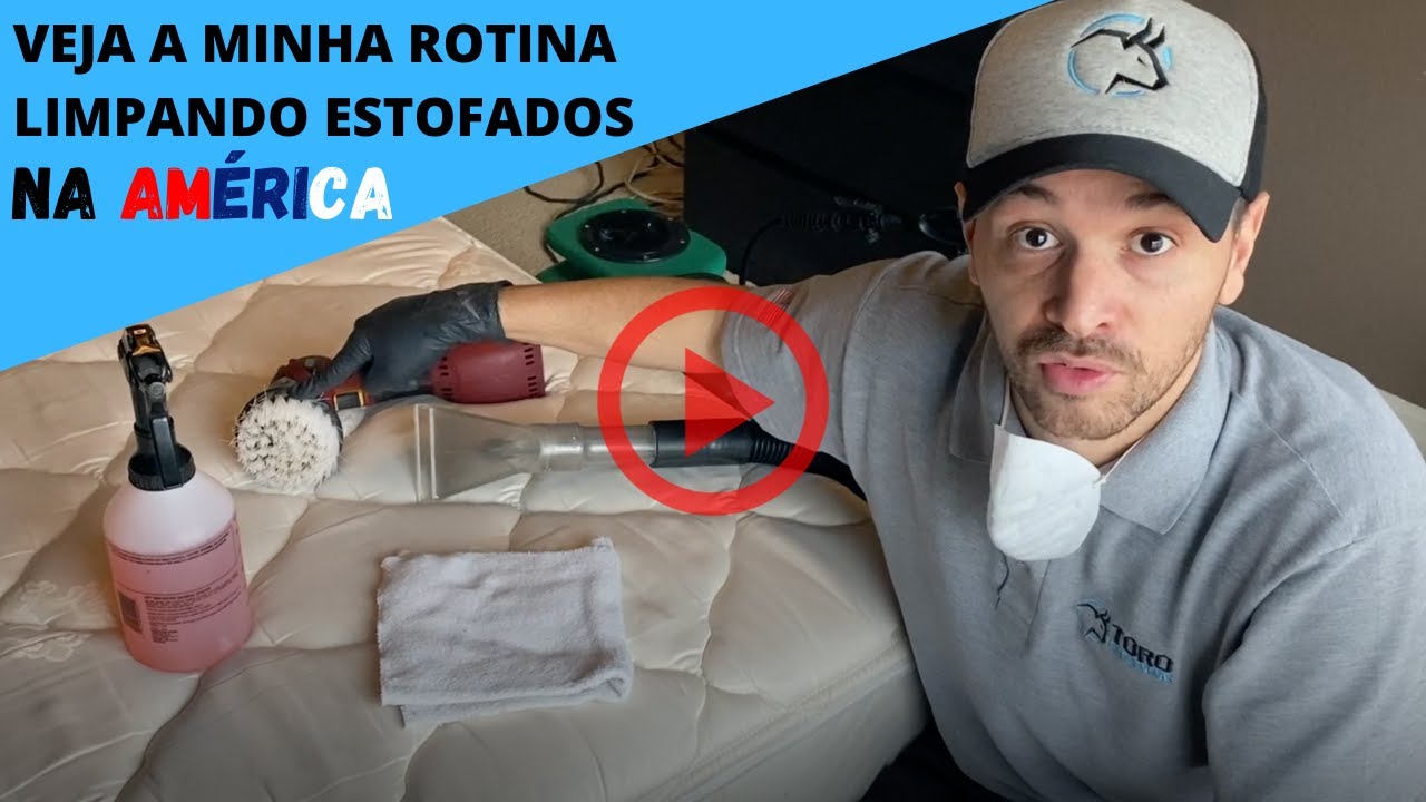 Conheça a minha rotina diária aqui nos EUA trabalhando com higienização de estofados