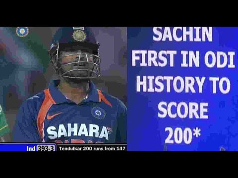 Sachin scored a historic 200 runs (147) vs South Africa in an ODI