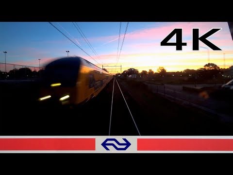 4K CABVIEW HOLLAND Amersfoort Vathorst - Zwolle DD-AR LOK 1700 2018 "sunrise"