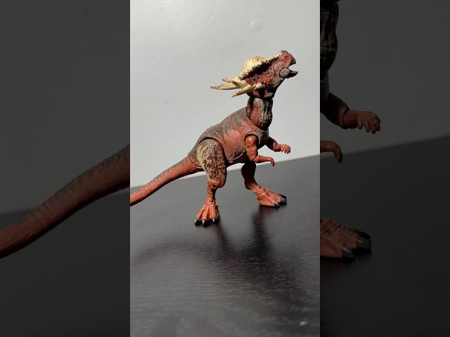 Vídeo relacionado con Mattel Jurassic World Hammond Collection, Stygimoloch Dinosaurio de Juguete, 14 articulaciones, JDJ10