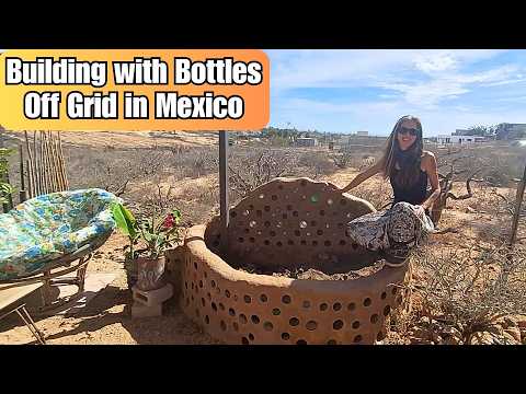 Construir una pared con botellas de vidrio de la manera más fácil: ¡sin cortar botellas!