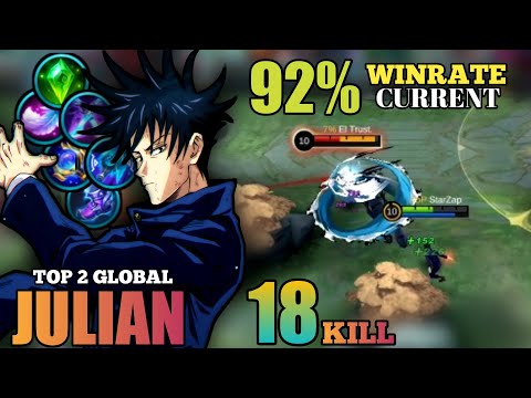 18 KILL - Julian Midlaner Auto Panen Kill - By StarZap - Top 2 Global Julian - MLBB