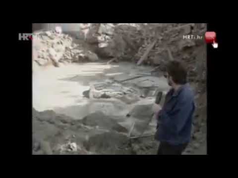 22.09.1991. HTV ov novinar Darka Dovranića izvješćuje iz Nuštra o JNA bombardiranju ''krmačama''