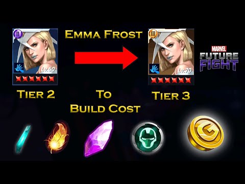 Emma Frost Tier 2 To Tier 3 Build Cost ( Reboot ) Information for Beginners - Marvel Future Fight