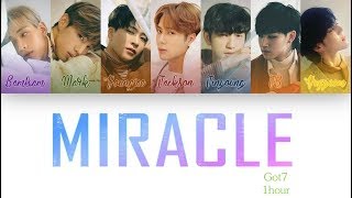 [1 시간 / 1 HOUR LOOP] GOT7 (갓세븐) - MIRACLE - Color Coded Lyrics