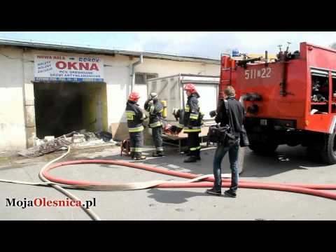 13.05.2011 Oleśnica - pożar Zielonego Rynku