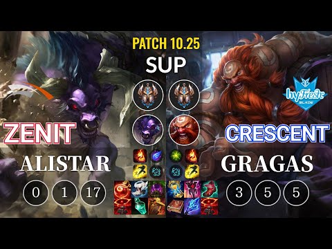 HLE Zenit Alistar vs hyF Crescent Gragas Sup - KR Patch 10.25