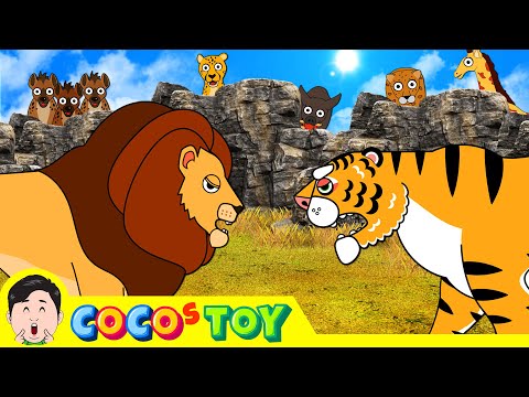 [26min] The story of a tiger arriving in Africa 1~3ㅣanimals cartoon for childrenㅣCoCosToy