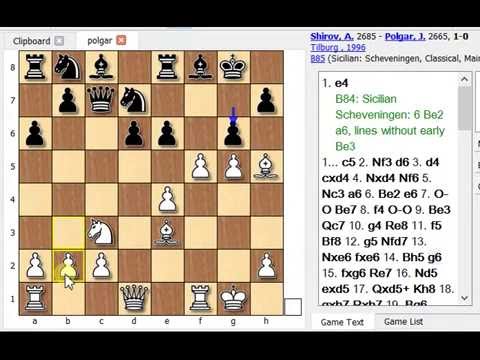 Shirov vs Polgar, Tilburg 1996