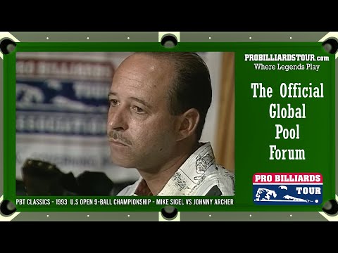 Mike Sigel vs Johnny Archer 1993 US Open 9 Ball Championship - PBT Classics