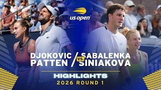 Djokovic/Sabalenka vs. Patten/Siniakova Highlights | 2026 US Open Round 1