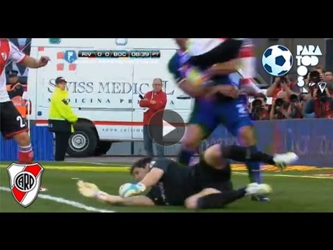 Ocasión de River. River 0 Boca 0. Fecha 10. Torneo Inicial 2013. Fútbol Para Todos