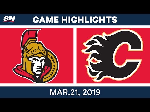 NHL Game Highlights | Senators vs. Flames - March 21, 2019