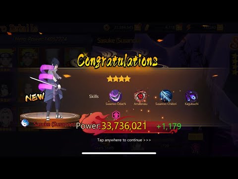 Unlocking susanoo sasuke after a long grind! Ninja:NewLegends/NinjaAwakening