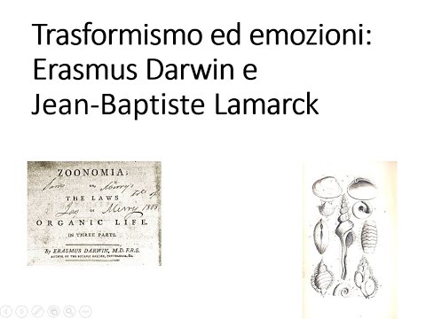 Trasformismo ed emozioni: Erasmus Darwin e Lamarck