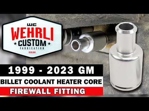WCFab 1999 - 2023 GM Billet Coolant Heater Core Firewall Fitting
